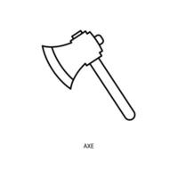 axe concept line icon. Simple element illustration. axe concept outline symbol design. vector