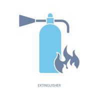 extinguisher concept line icon. Simple element illustration. extinguisher concept outline symbol design. vector