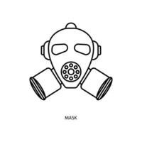 mask concept line icon. Simple element illustration. mask concept outline symbol design. vector