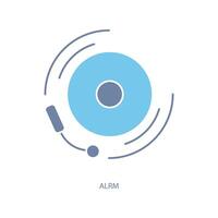 alarm concept line icon. Simple element illustration. alarm concept outline symbol design. vector