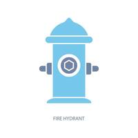 fire hydrant concept line icon. Simple element illustration. fire hydrant concept outline symbol design. vector