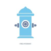 fire hydrant concept line icon. Simple element illustration. fire hydrant concept outline symbol design. vector