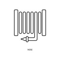 hose concept line icon. Simple element illustration. hose concept outline symbol design. vector