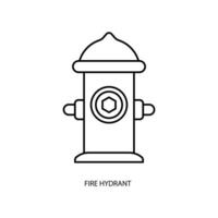 fire hydrant concept line icon. Simple element illustration. fire hydrant concept outline symbol design. vector