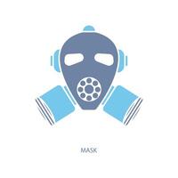 mask concept line icon. Simple element illustration. mask concept outline symbol design. vector