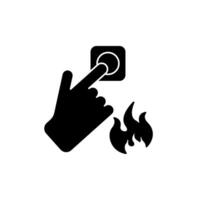 fire alarm concept line icon. Simple element illustration. fire alarm concept outline symbol design. vector