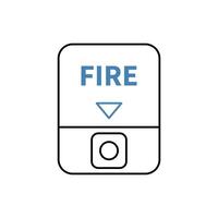 fire button concept line icon. Simple element illustration. fire button concept outline symbol design. vector