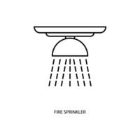 fire sprinkler concept line icon. Simple element illustration. fire sprinkler concept outline symbol design. vector