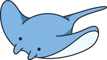 Manta ray illustration vector