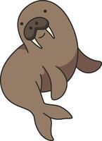 Cute Walrus illustration vector