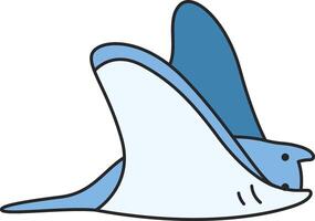 Manta ray illustration vector