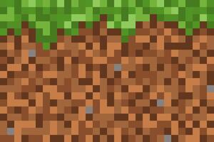 Pixel ground background vector