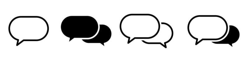 Speech bubble icon set vector