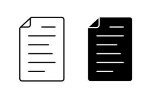 Documents icon set vector