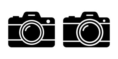 Photo camera icon set vector