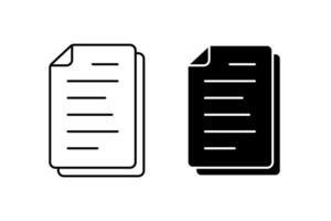 conjunto de iconos de documentos vector