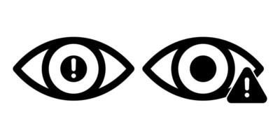 Eye problem. Blind icon set vector