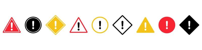 Warning attention sign icon vector