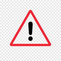 Warning attention sign icon vector