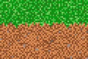 Pixel ground background vector