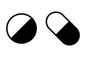 Pills icon set vector