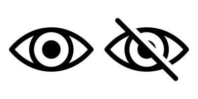 Eye problem. Blind icon set vector