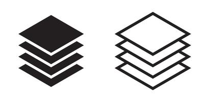 Layers icon set vector