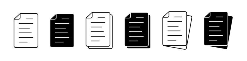 conjunto de iconos de documentos vector