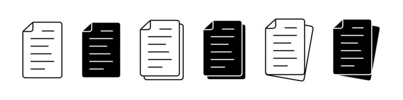 Documents icon set vector