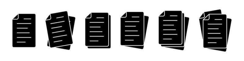 Documents icon set vector