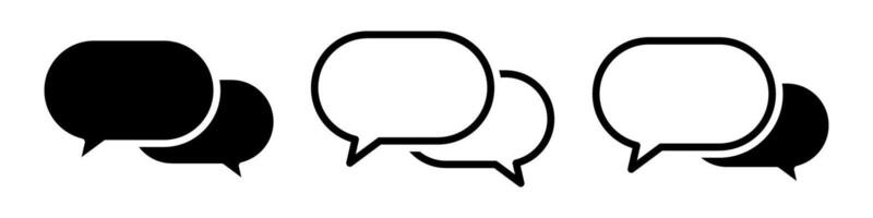 Speech bubble icon set vector