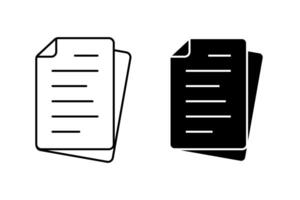 Documents icon set vector