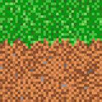 Pixel ground background vector