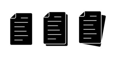 Documents icon set vector