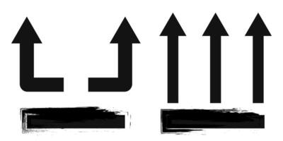 Different straight arrows direction traffic signal. Navigation concept. vector