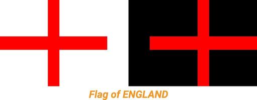 nacional bandera de Inglaterra, Inglaterra bandera computadora ilustración. vector