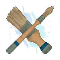 Illustration of paint brush vector