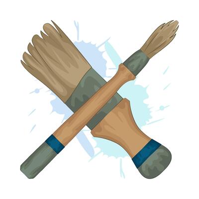 Illustration of paint brush