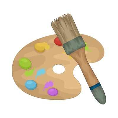 Illustration of paint palette