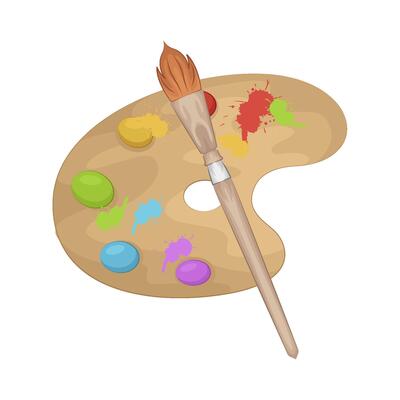 Illustration of paint palette