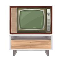 Illustration of old television vector