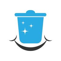 basura compartimiento icono logo diseño vector