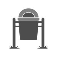 Rubbish bin icon logo design vector