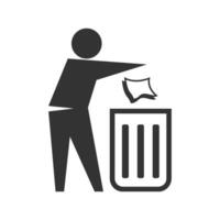 Rubbish bin icon logo design vector