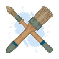 Illustration of paint brush vector