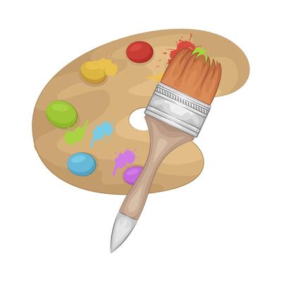 Illustration of paint palette