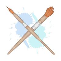 Illustration of paint brush vector