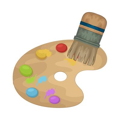 Illustration of paint palette