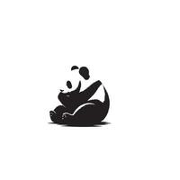 panda silueta en blanco antecedentes. panda logo, panda ilustración vector