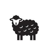 Sheep silhouette on white background. Sheep illustration sheep logo vector